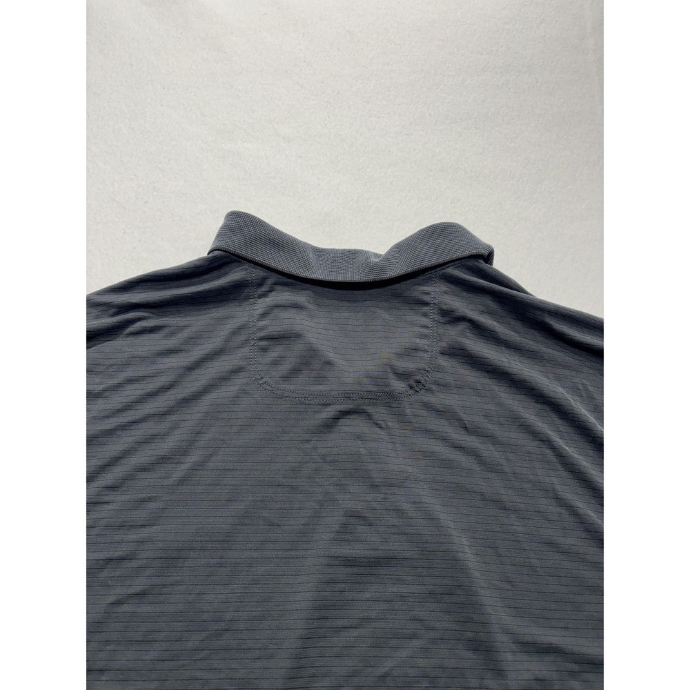 Tommy Bahama Polo Shirt Mens 2XL Gray Island Zone Striped Moisture Wicking - Picture 10 of 12